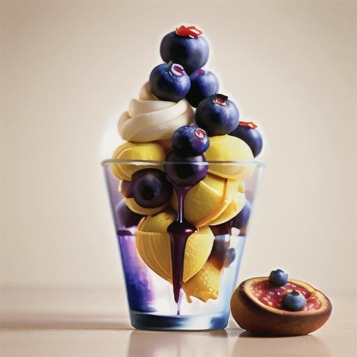 Gluten-Free Lemon Sorbet with Blueberry Sauce