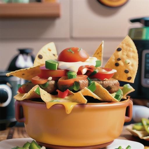 Slow-Cooker Spicy Cheeseburger Nachos