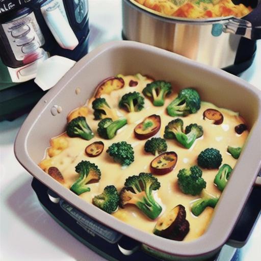 Instant Pot® Cheddar, Broccoli, and Cauliflower Bake