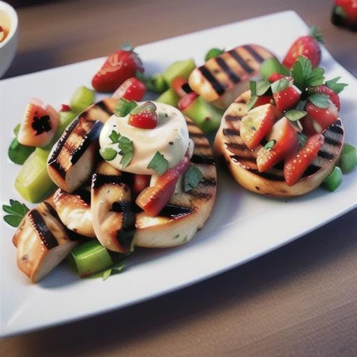 Grilled Chicken Breasts with Fresh Strawberry Salsa