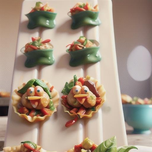 Ravioli with chicken, sun-dried tomato and basil