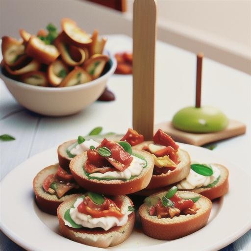 Crostini with sun-dried tomato pesto