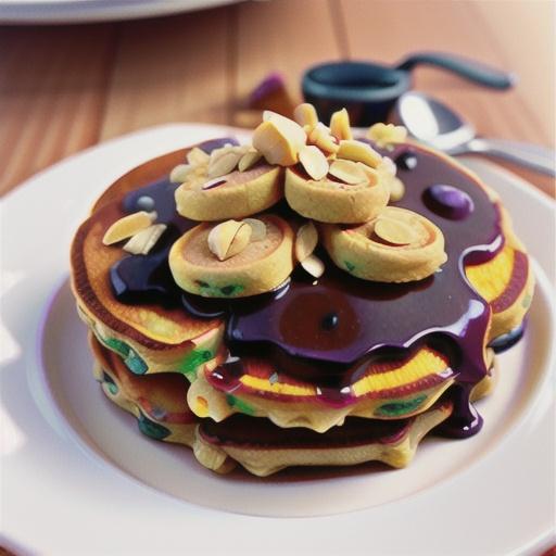 Peanut Butter and Jelly Oatmeal Pancakes