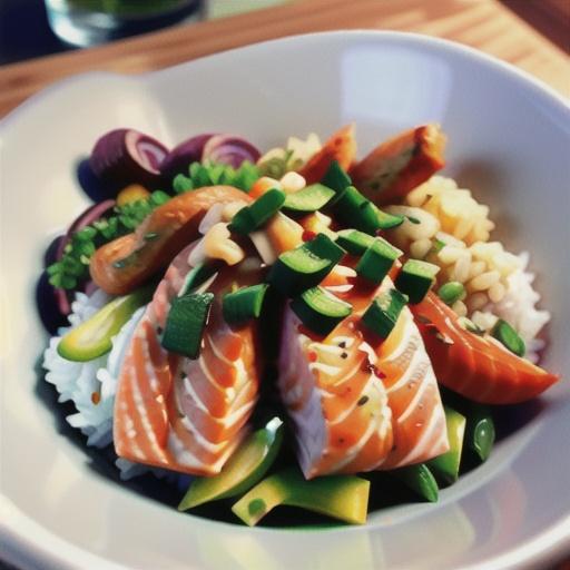 Healthy Tasty Salmon Rice Bowl