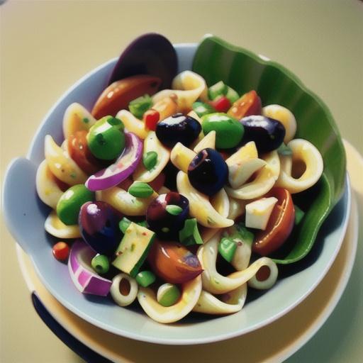Pasta Pearls and Olive Salad