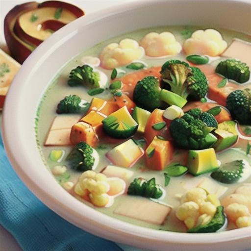Tim Perry's Soup (Creamy Curry Cauliflower and Broccoli Soup)