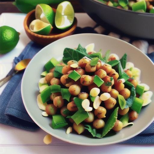 Vegan Chickpeas with Kale and Cilantro-Lime