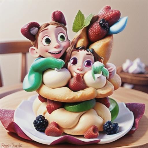 Mixed berry pavlova roll