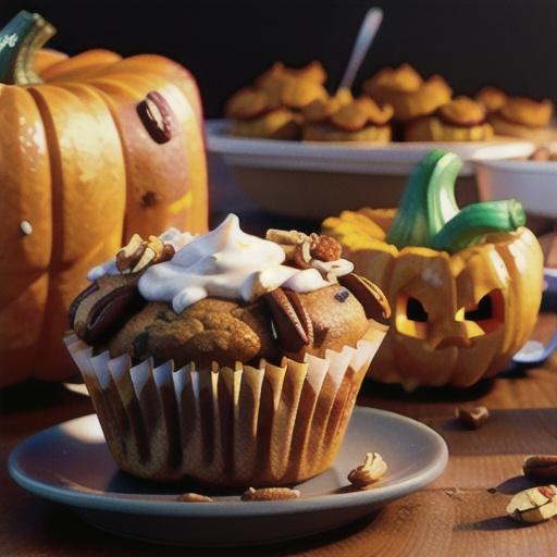 Whole Wheat Pumpkin Coffee Cake Muffins