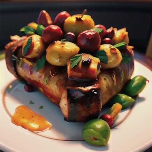 Quick Savory Cranberry Glazed Pork Loin Roast