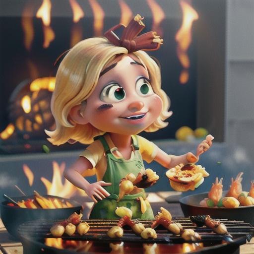 Coconut and peanut prawns