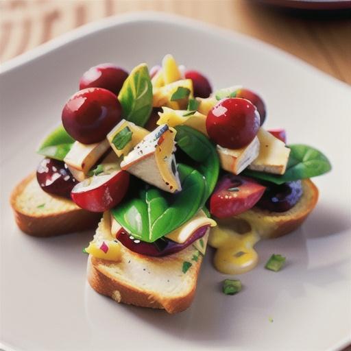 Turkey, cranberry and camembert bruschetta