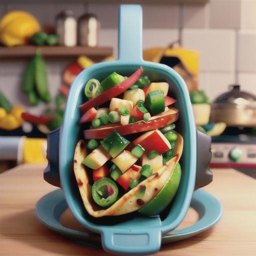 Slow-Cooker Cider-Braised Chicken Tacos with Apple Jalapeño Salsa