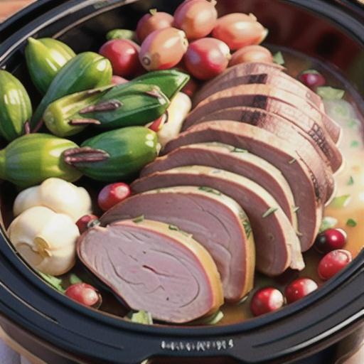 Slow Cooker Cranberry and Muscadine Pork Roast