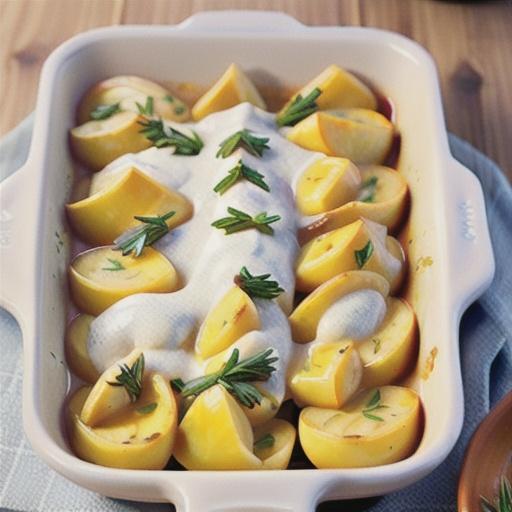 Garlic and rosemary scalloped potatoes