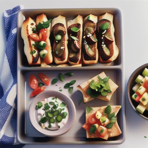 Italian sweet and sour lamb and capsicum brushetta