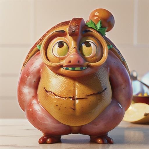 Orange and wholegrain mustard glazed ham