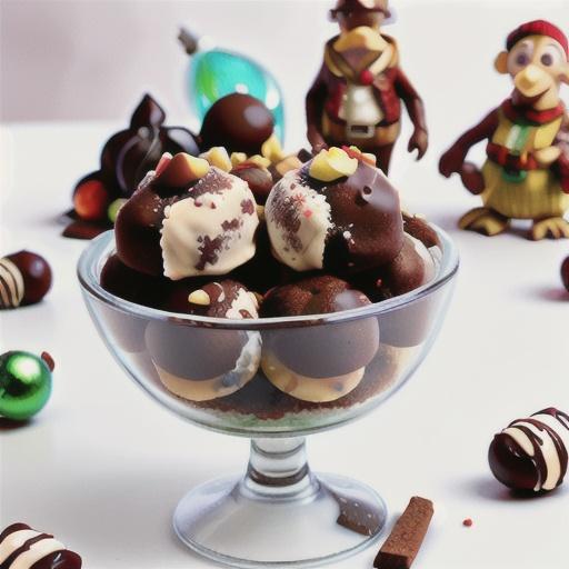 Chocolate fruitcake rum balls