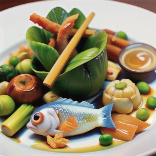 Garlic and ginger fish with bok choy