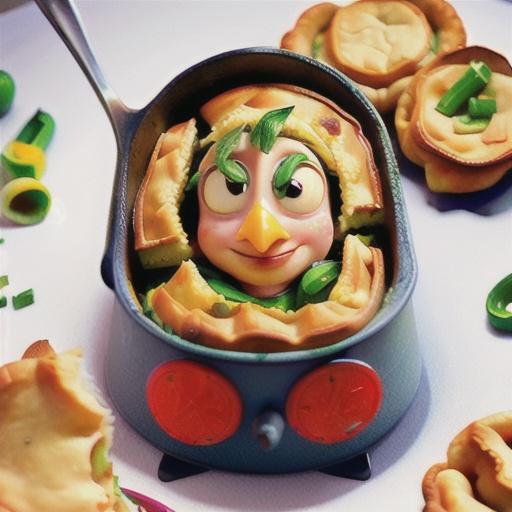 Chicken, leek and mash pot pies