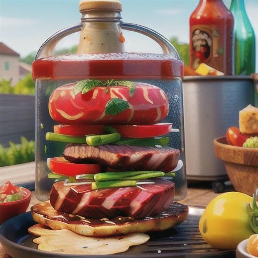 Marinated steak with fresh tomato sauce