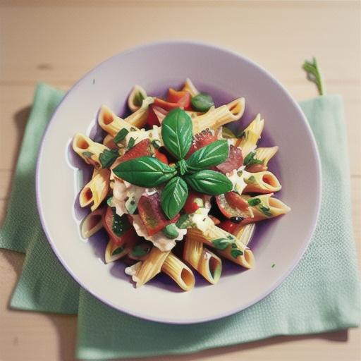 Tomato, ricotta and pancetta tortiglioni