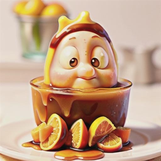 Oranges in caramel syrup