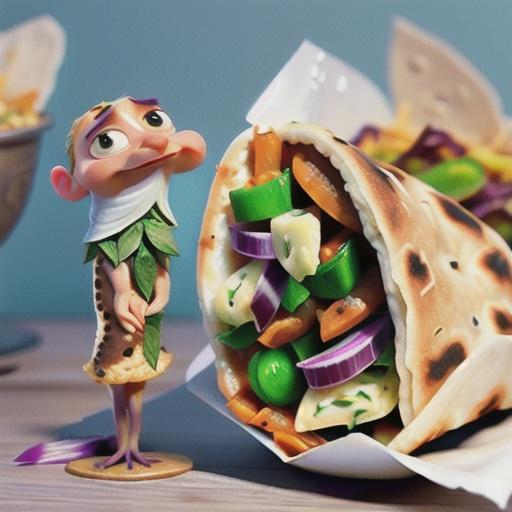 Fish finger and slaw burritos