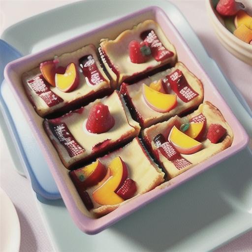 Peach Melba Crumble Bars