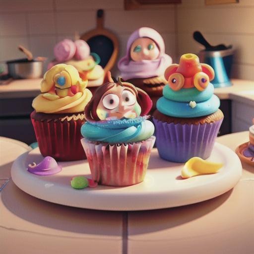 Rainbow cupcakes