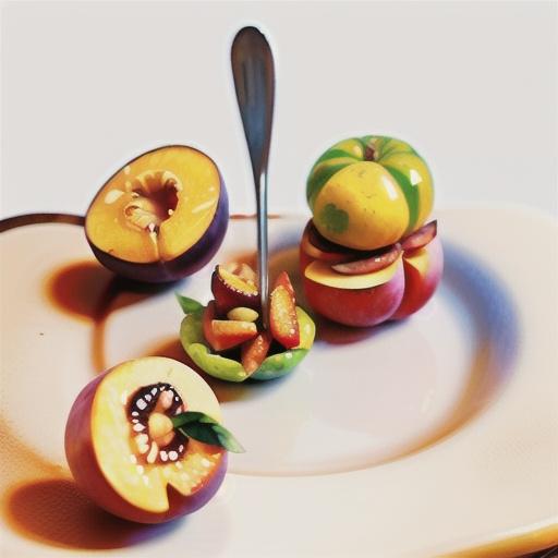 Grilled peach and nectarine salad
