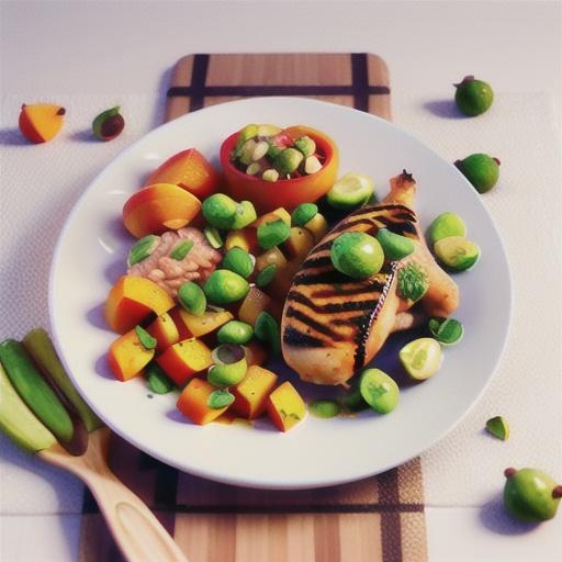 Chicken with apricot and pistachio salsa