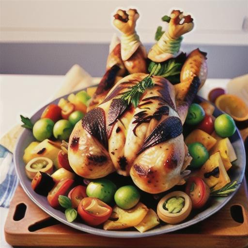 Whole roast chicken
