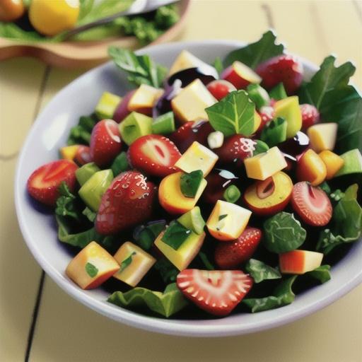 Balsamic Kale and Strawberry Salad