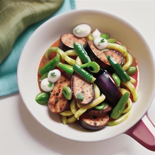 Chorizo and eggplant risoni