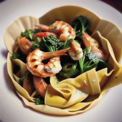 Garlic prawn pappardelle in a bag recipe