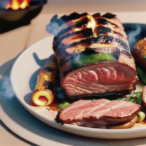 Barbecued beef with pepper crust