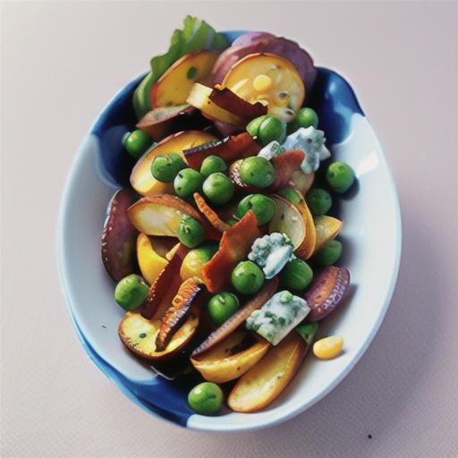 Crispy potato salad with blue cheese recipe