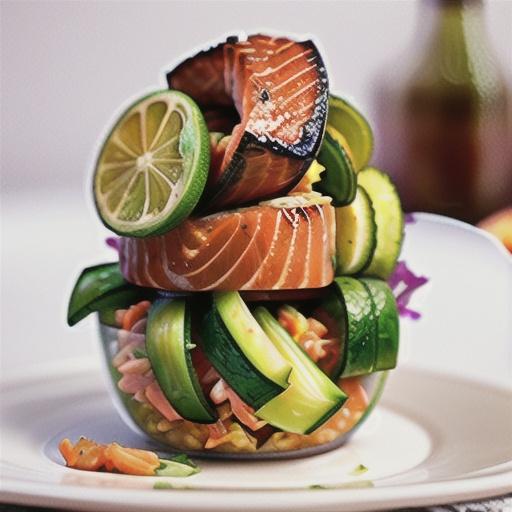 Easy salmon with Thai-style salad