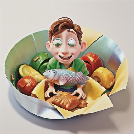 Sweet and sour fish parcels