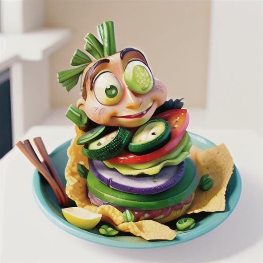 Sesame vegetable omelette