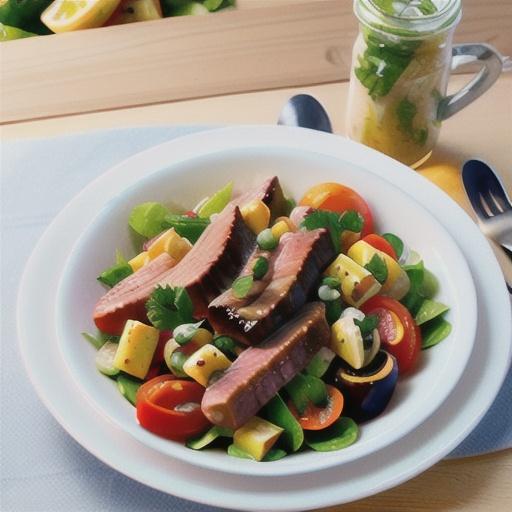 Summer beef and burghul salad