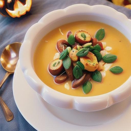 Roast pumpkin & garlic soup