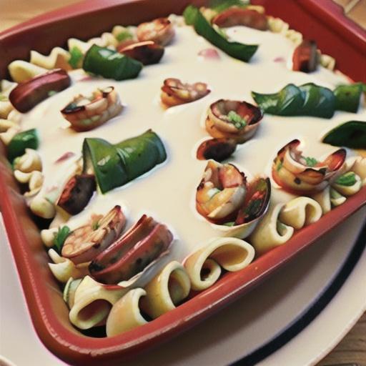 Cajun Shrimp and Sausage Pasta Bake