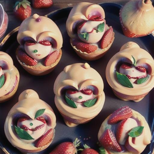 Strawberry Rhubarb Muffins