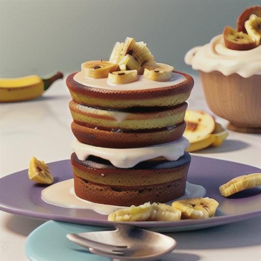 Upside-down banana cakes