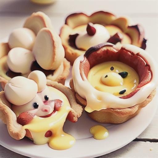 Sweet vanilla custard tarts