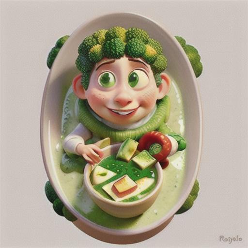 Pea and broccoli soup