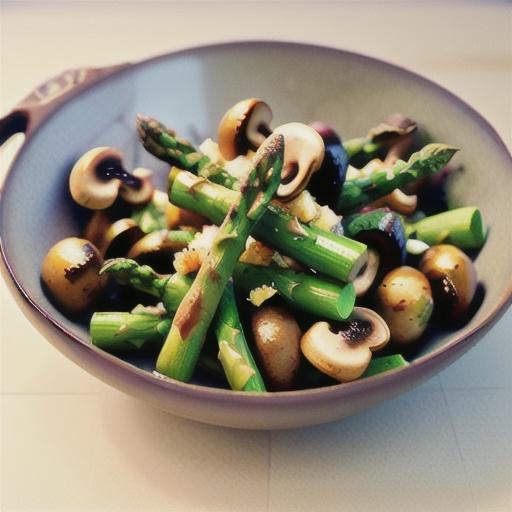 Roasted Asparagus and Mushrooms