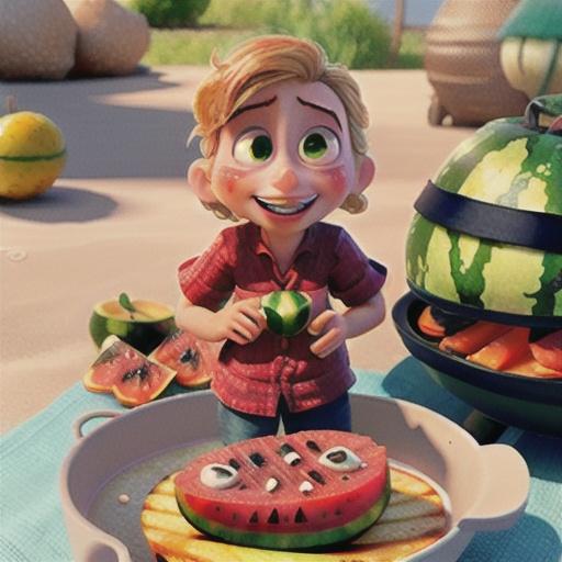 Sweet and Salty Grilled Watermelon